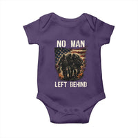 No Man Left Behind Soldiers Brotherhood Baby Onesie American Flag US Military