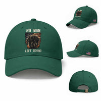No Man Left Behind Soldiers Brotherhood Baseball Cap American Flag US Military