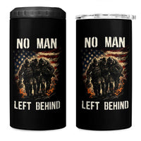No Man Left Behind Soldiers Brotherhood 4 in 1 Can Cooler Tumbler American Flag US Military