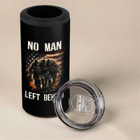 No Man Left Behind Soldiers Brotherhood 4 in 1 Can Cooler Tumbler American Flag US Military