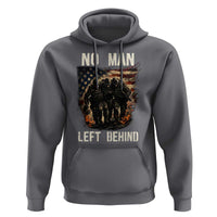 No Man Left Behind Soldiers Brotherhood Hoodie American Flag US Military