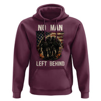 No Man Left Behind Soldiers Brotherhood Hoodie American Flag US Military