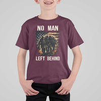 No Man Left Behind Soldiers Brotherhood T Shirt For Kid American Flag US Military