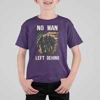 No Man Left Behind Soldiers Brotherhood T Shirt For Kid American Flag US Military