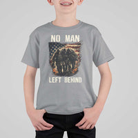No Man Left Behind Soldiers Brotherhood T Shirt For Kid American Flag US Military