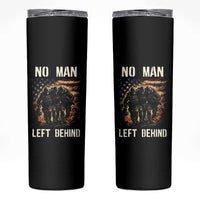 No Man Left Behind Soldiers Brotherhood Skinny Tumbler American Flag US Military