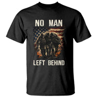 No Man Left Behind Soldiers Brotherhood T Shirt American Flag US Military