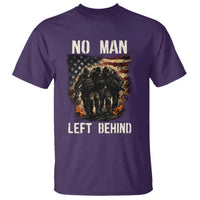 No Man Left Behind Soldiers Brotherhood T Shirt American Flag US Military