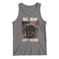 No Man Left Behind Soldiers Brotherhood Tank Top American Flag US Military