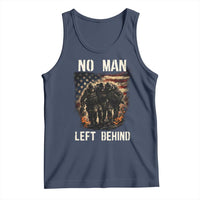 No Man Left Behind Soldiers Brotherhood Tank Top American Flag US Military