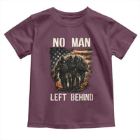 No Man Left Behind Soldiers Brotherhood Toddler T Shirt American Flag US Military