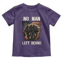 No Man Left Behind Soldiers Brotherhood Toddler T Shirt American Flag US Military