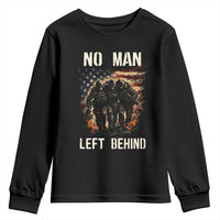 No Man Left Behind Soldiers Brotherhood Youth Sweatshirt American Flag US Military