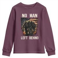No Man Left Behind Soldiers Brotherhood Youth Sweatshirt American Flag US Military