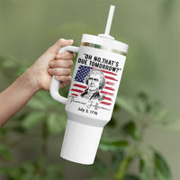 Thomas Jefferson July 3 1776 Historical Meme Tumbler With Handle Oh No That is Due Tomorrow