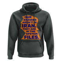 Our Enemies Aren't In Iran Hoodie Epstein Files Silhouette Political Satire