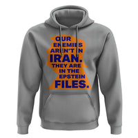 Our Enemies Aren't In Iran Hoodie Epstein Files Silhouette Political Satire