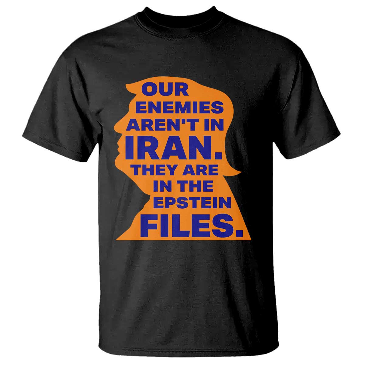 Our Enemies Aren't In Iran T Shirt Epstein Files Silhouette Political Satire
