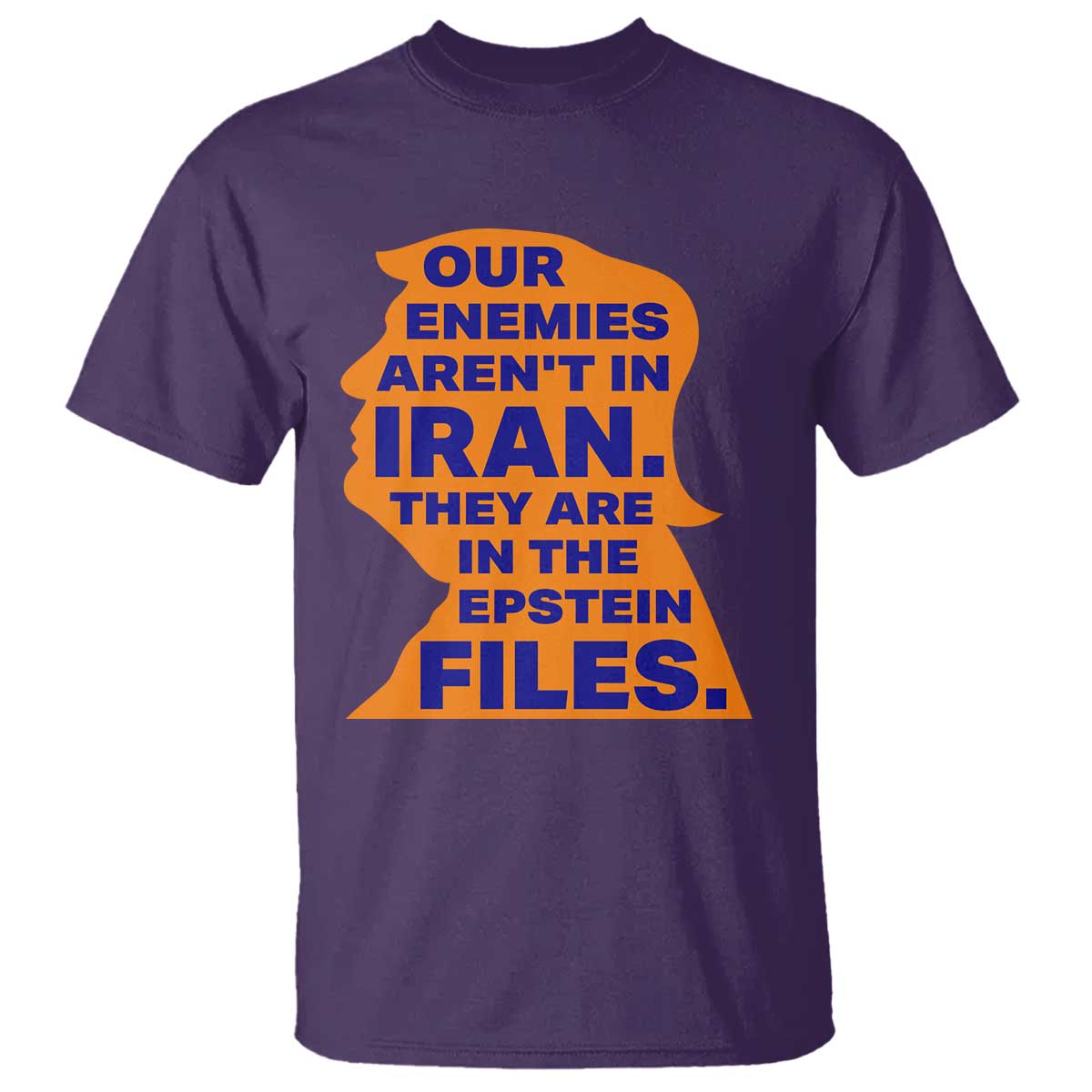 Our Enemies Aren't In Iran T Shirt Epstein Files Silhouette Political Satire