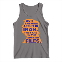 Our Enemies Aren't In Iran Tank Top Epstein Files Silhouette Political Satire