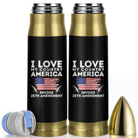 I Love My Country Invoke 25th Amendment Bullet Tumbler Distressed Flag Patriotic Political Satire