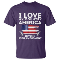 I Love My Country Invoke 25th Amendment T Shirt Distressed Flag Patriotic Political Satire