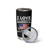 I Love My Country Invoke 25th Amendment Tumbler Cup Distressed Flag Patriotic Political Satire