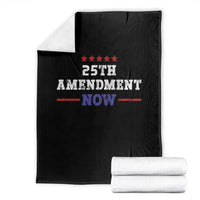 25th Amendment Now Patriotic Throw Blanket Red White and Blue Political Satire