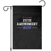25th Amendment Now Patriotic Garden Flag Red White and Blue Political Satire