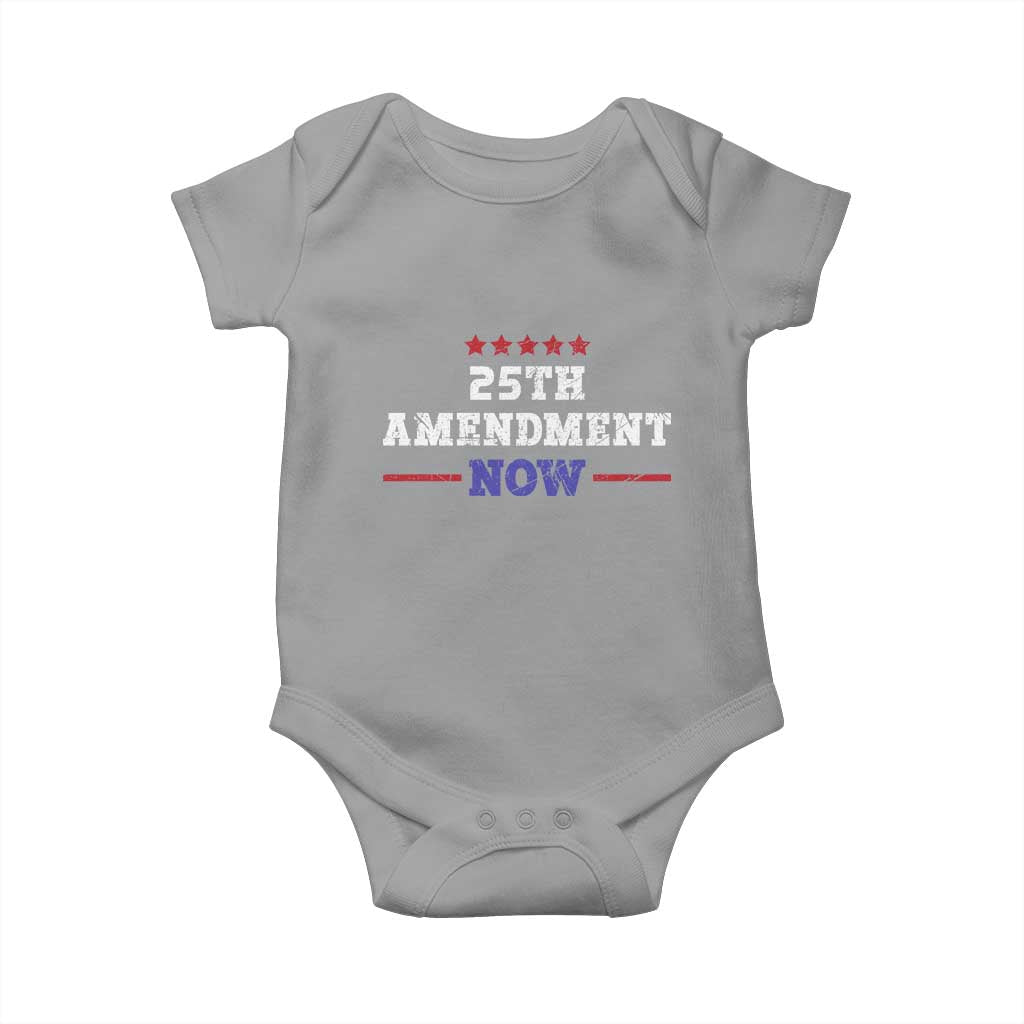 25th Amendment Now Patriotic Baby Onesie Red White and Blue Political Satire