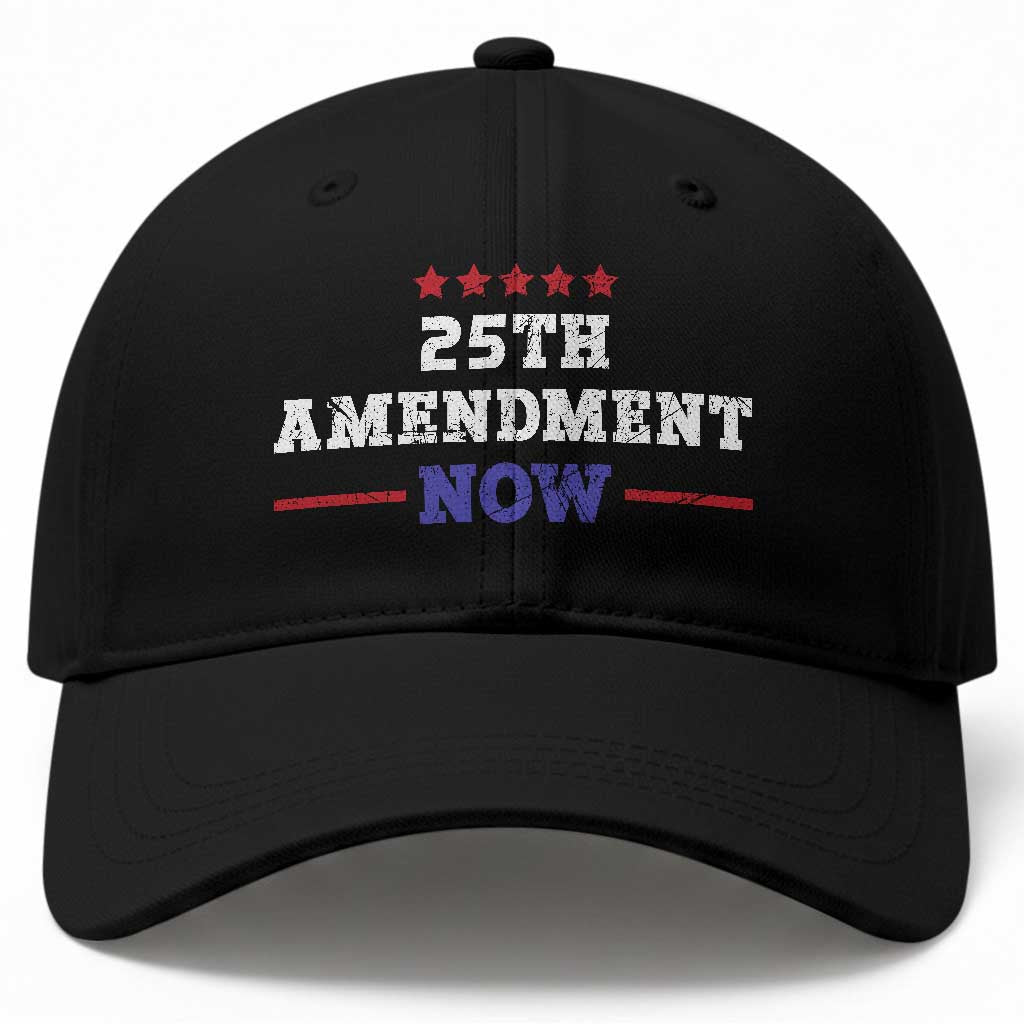 25th Amendment Now Patriotic Baseball Cap Red White and Blue Political Satire