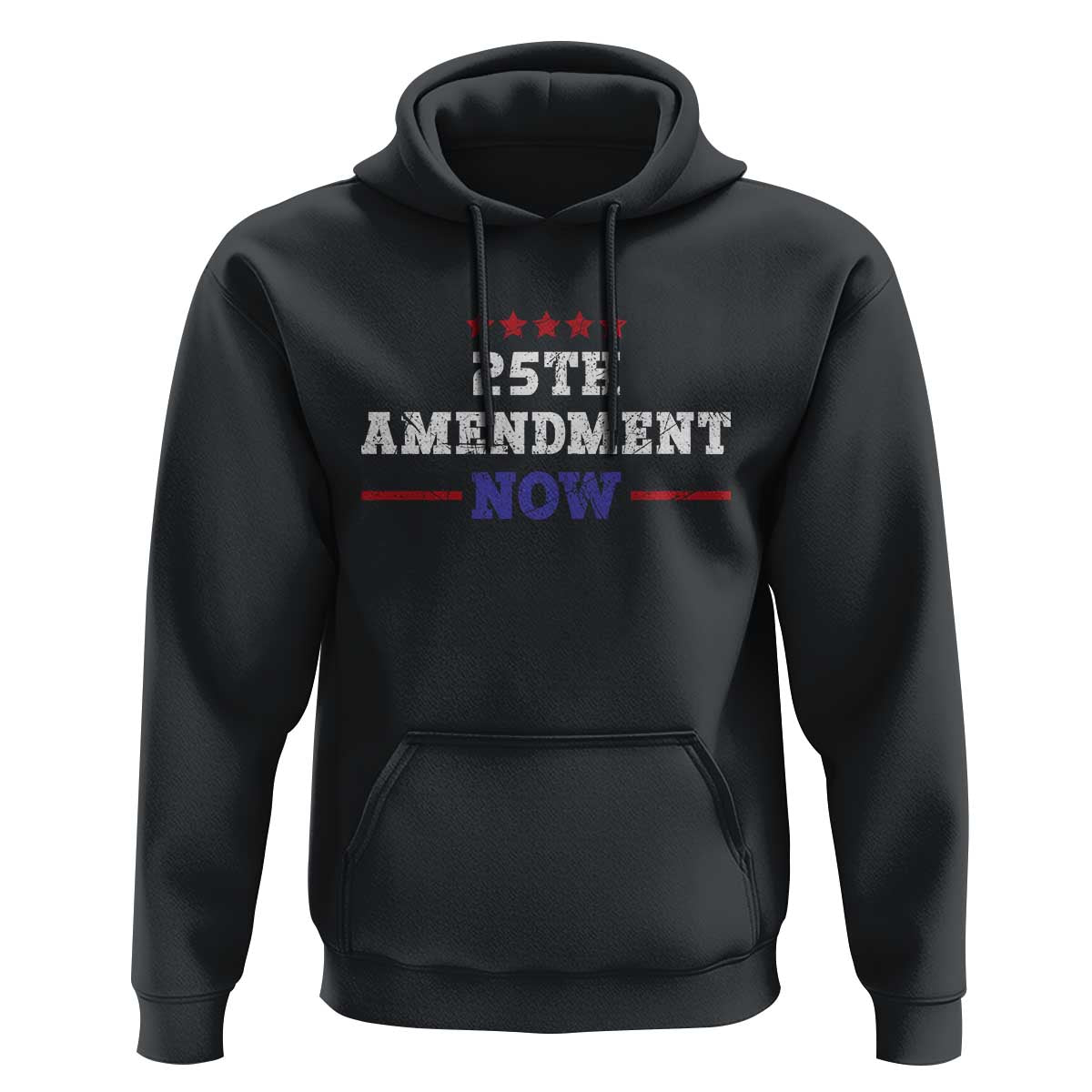 25th Amendment Now Patriotic Hoodie Red White and Blue Political Satire