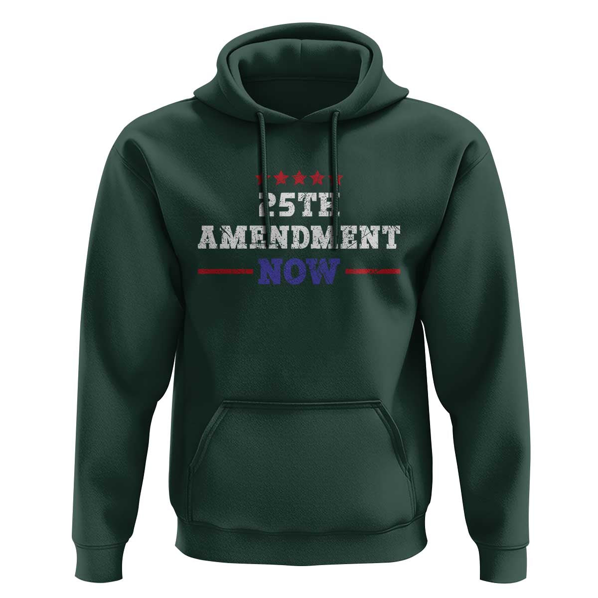 25th Amendment Now Patriotic Hoodie Red White and Blue Political Satire