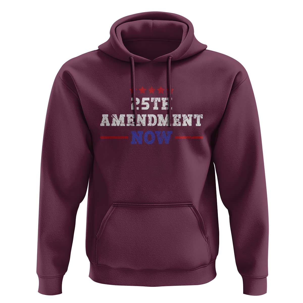 25th Amendment Now Patriotic Hoodie Red White and Blue Political Satire