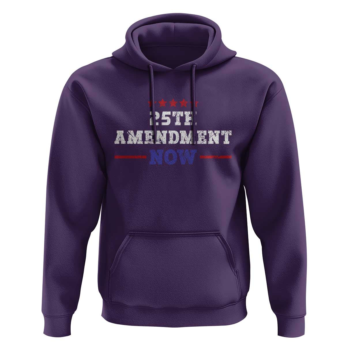 25th Amendment Now Patriotic Hoodie Red White and Blue Political Satire