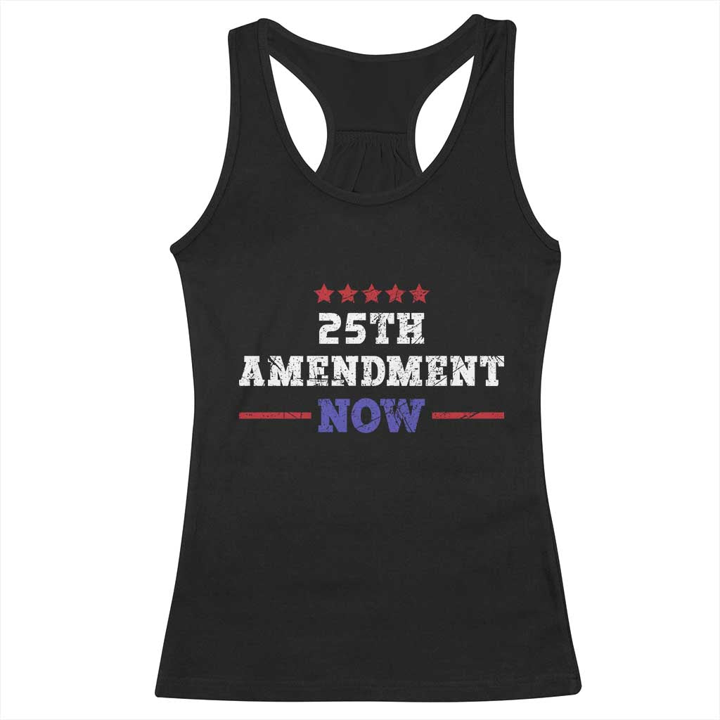 25th Amendment Now Patriotic Racerback Tank Top Red White and Blue Political Satire