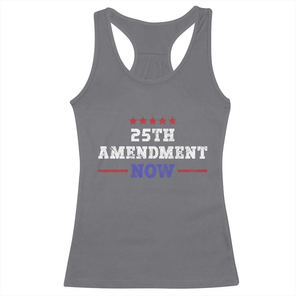 25th Amendment Now Patriotic Racerback Tank Top Red White and Blue Political Satire