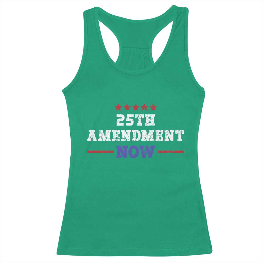 25th Amendment Now Patriotic Racerback Tank Top Red White and Blue Political Satire