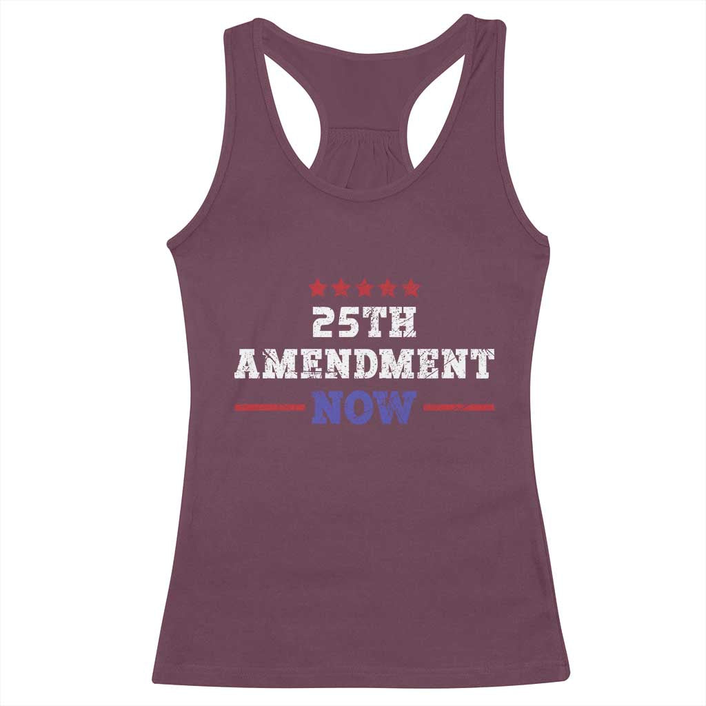 25th Amendment Now Patriotic Racerback Tank Top Red White and Blue Political Satire
