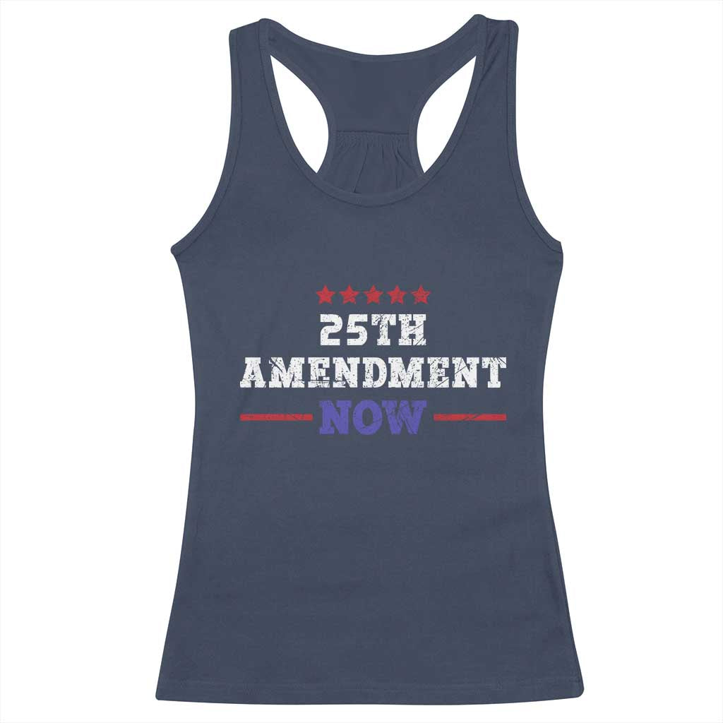 25th Amendment Now Patriotic Racerback Tank Top Red White and Blue Political Satire