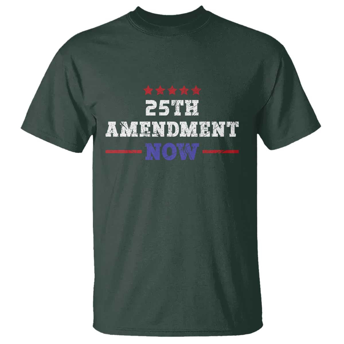 25th Amendment Now Patriotic T Shirt Red White and Blue Political Satire