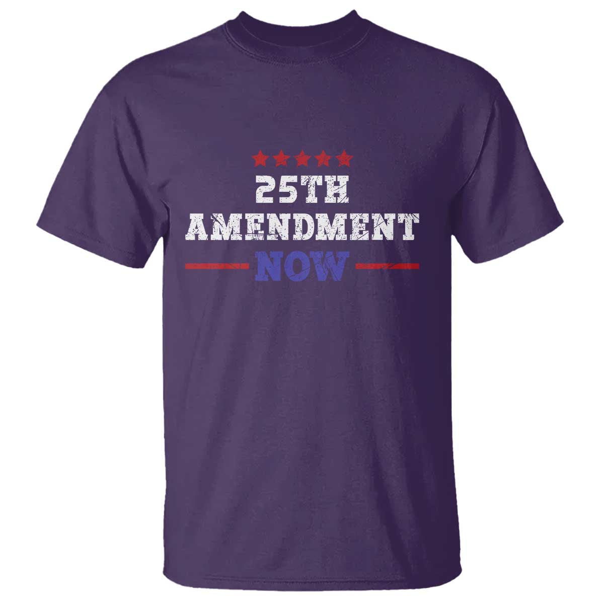 25th Amendment Now Patriotic T Shirt Red White and Blue Political Satire