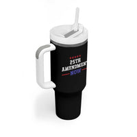 25th Amendment Now Patriotic Tumbler With Handle Red White and Blue Political Satire