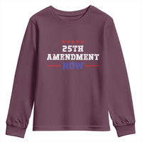 25th Amendment Now Patriotic Youth Sweatshirt Red White and Blue Political Satire