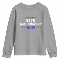 25th Amendment Now Patriotic Youth Sweatshirt Red White and Blue Political Satire