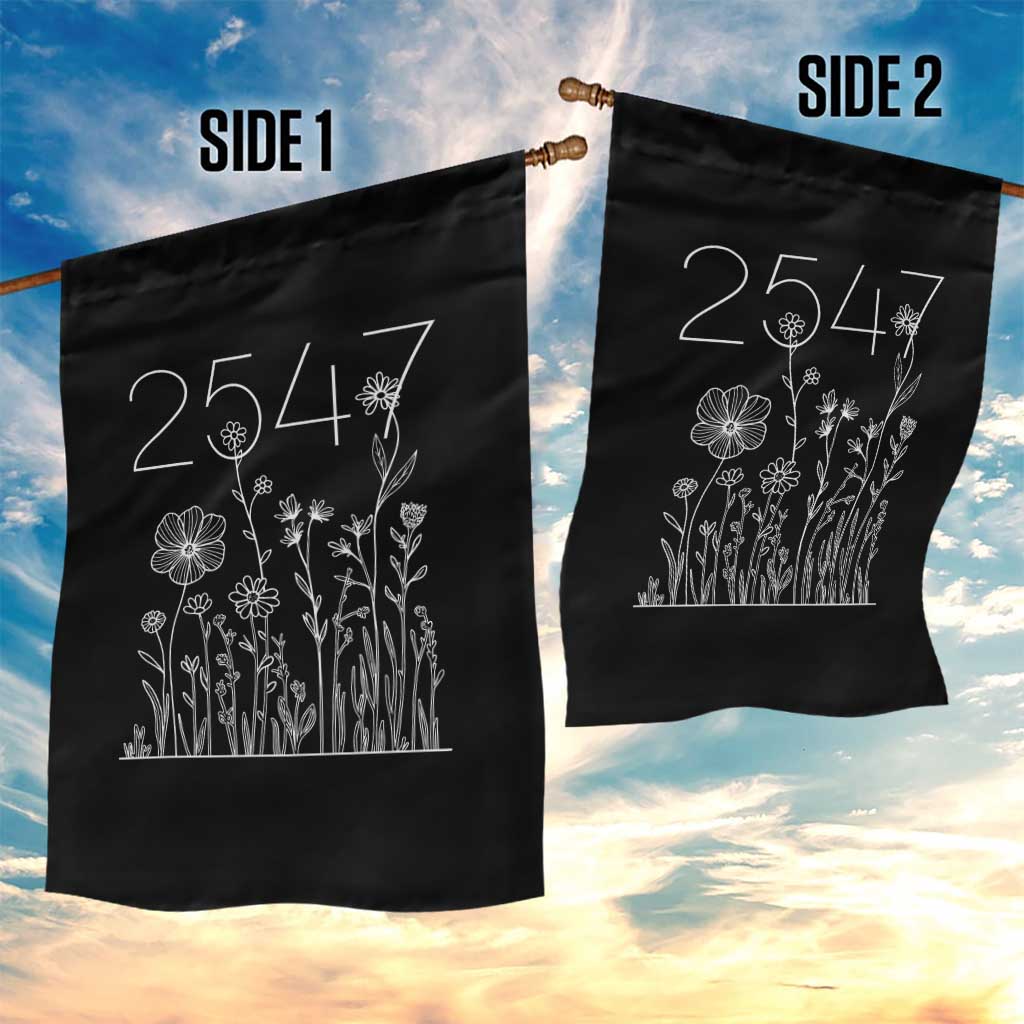 25 47 Floral Wildflower Subtle Graphic Garden Flag Political Satire Patriotic 25th Amendment