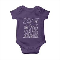 25 47 Floral Wildflower Subtle Graphic Baby Onesie Political Satire Patriotic 25th Amendment