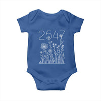 25 47 Floral Wildflower Subtle Graphic Baby Onesie Political Satire Patriotic 25th Amendment