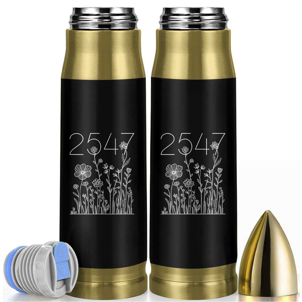25 47 Floral Wildflower Subtle Graphic Bullet Tumbler Political Satire Patriotic 25th Amendment