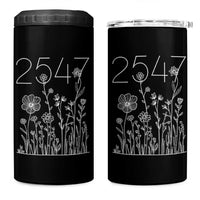 25 47 Floral Wildflower Subtle Graphic 4 in 1 Can Cooler Tumbler Political Satire Patriotic 25th Amendment